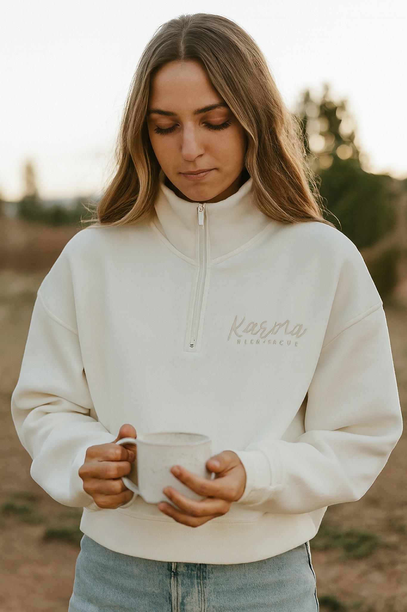 ANA Half-Zip Pullover "Karma regelt das"