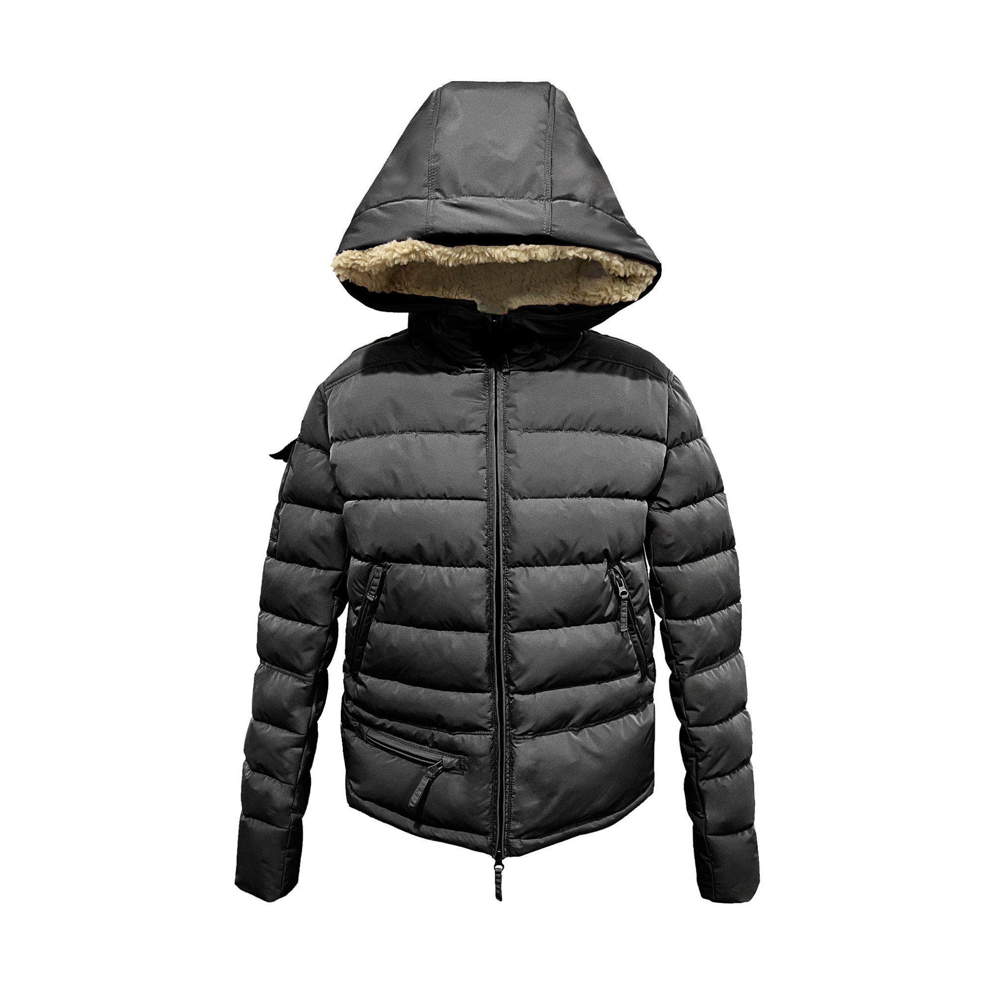 CLU Steppjacke mit Kapuze black