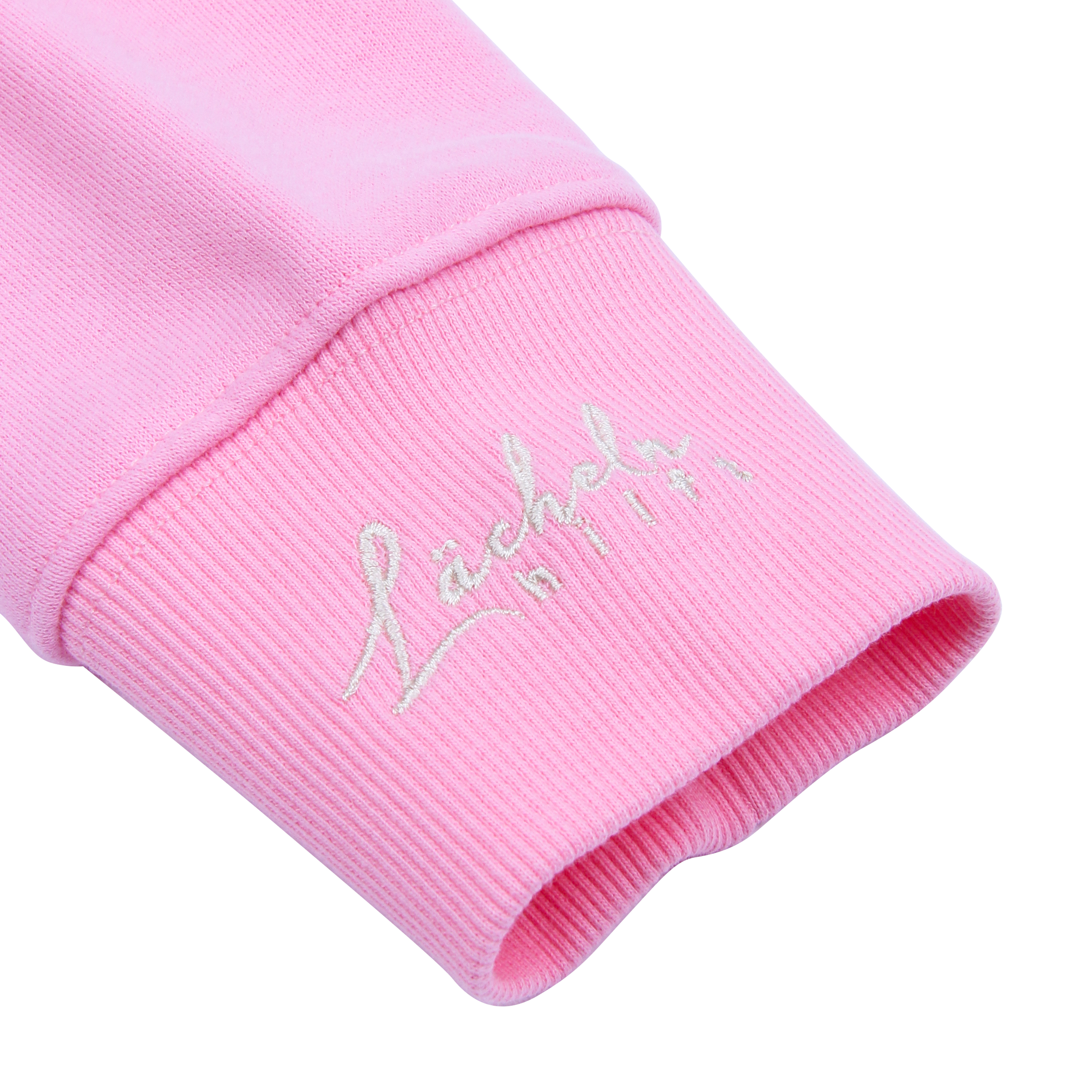 MEL Pullover uni Stiching "lächeln hilft", pink MEL Pullover uni Stiching "lächeln hilft", pink