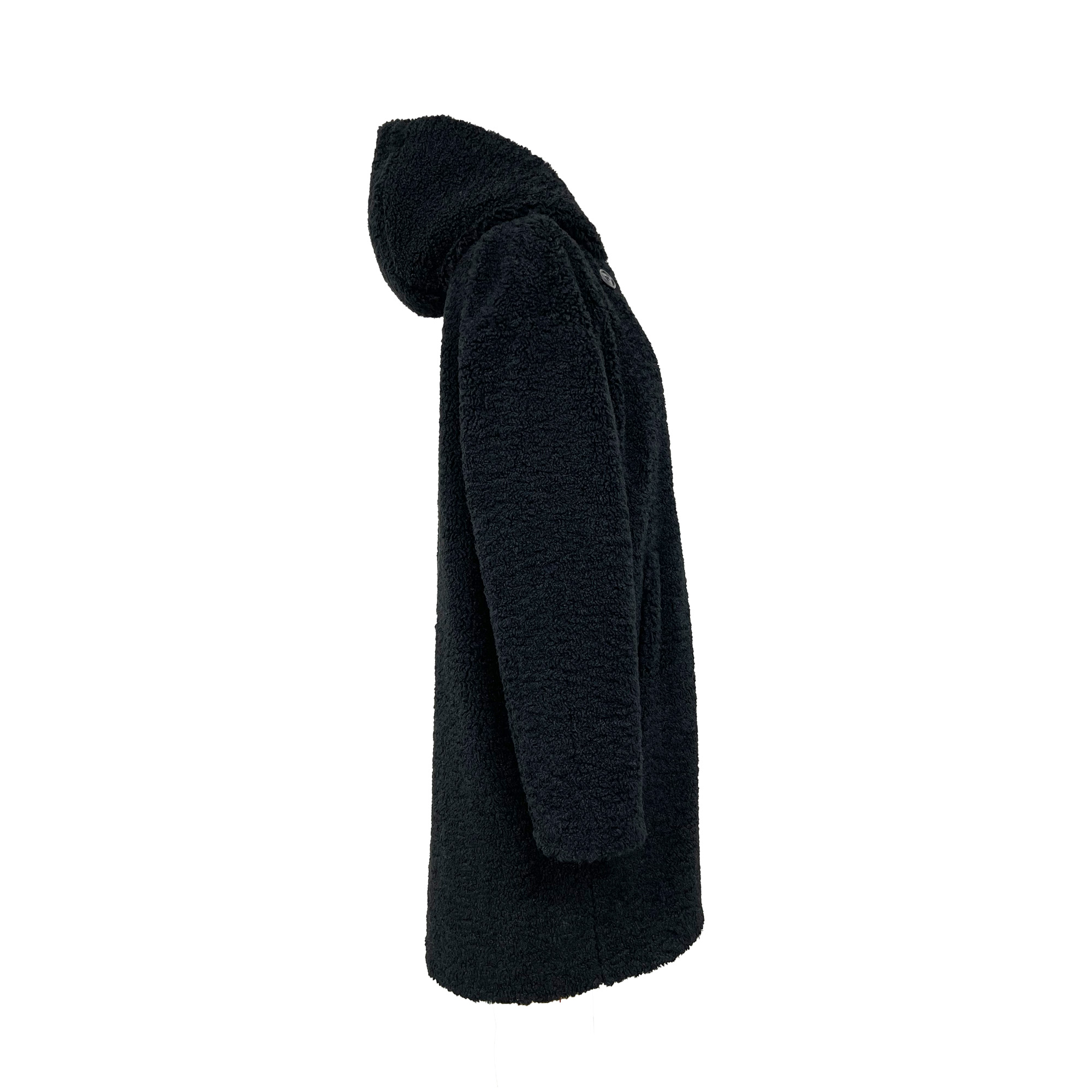 LUV Teddymantel mit Kapuze black