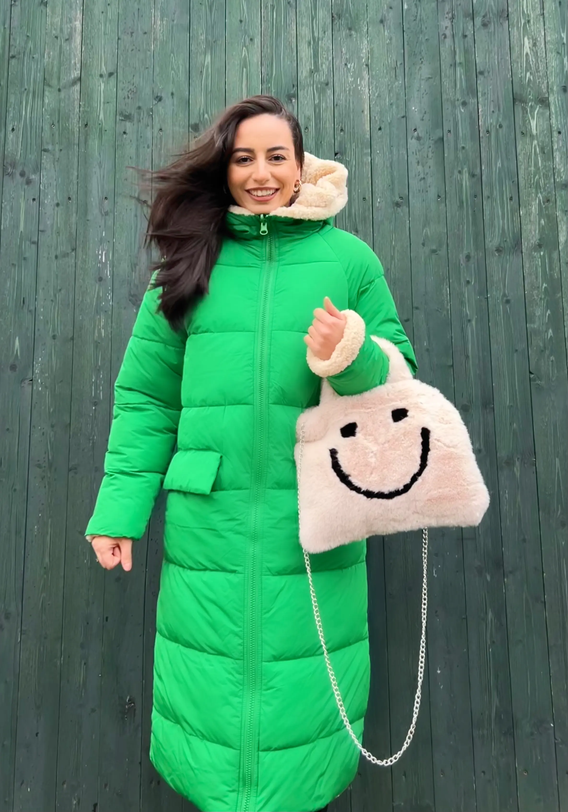 SMILE, gute Laune bag, creme