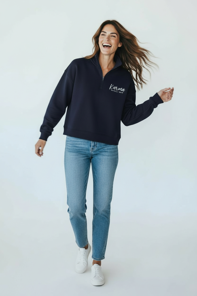 ANA Half-Zip Pullover "Karma regelt das"