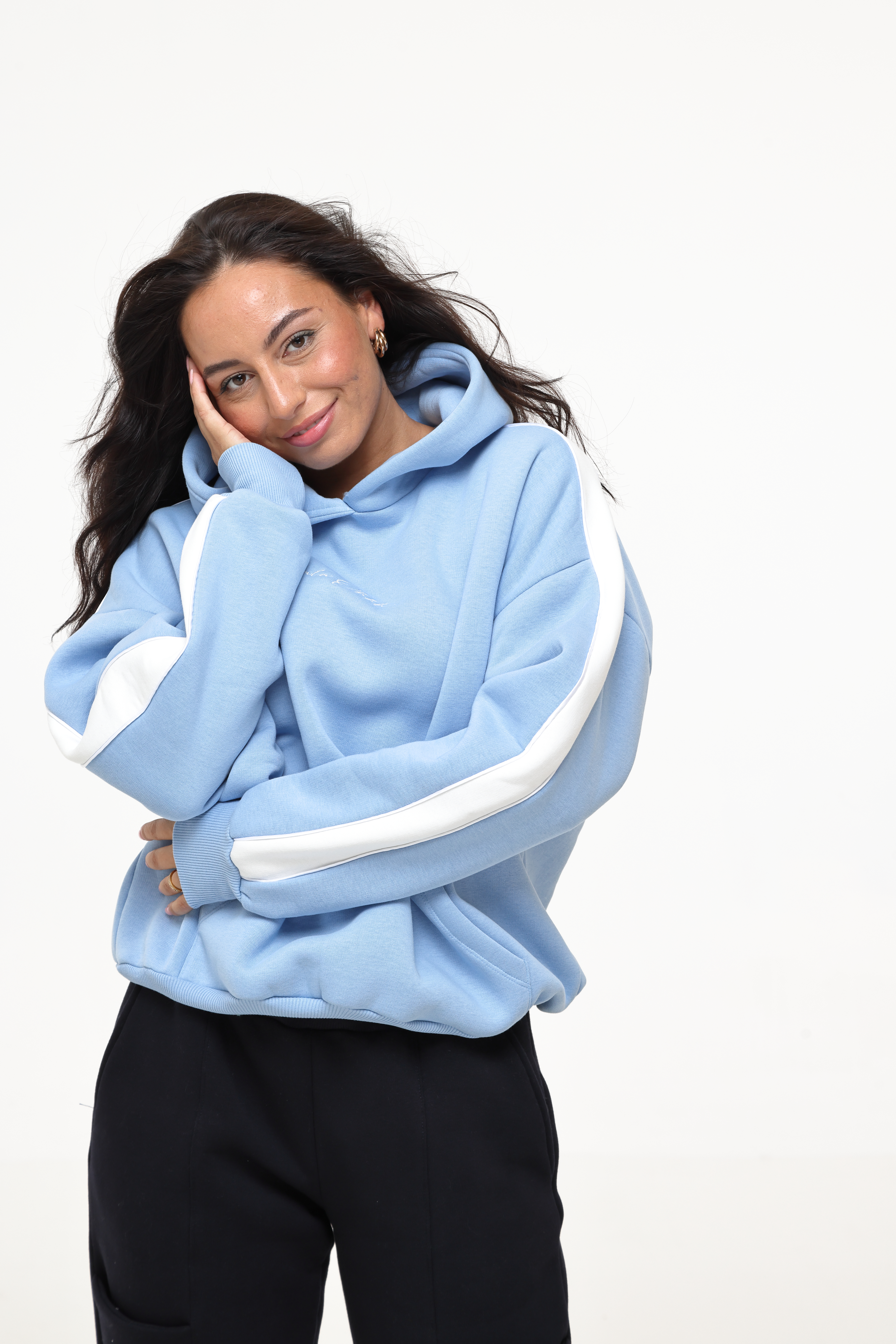 VINI Kapuzenpullover kuscheliger Hoodie, white/beige