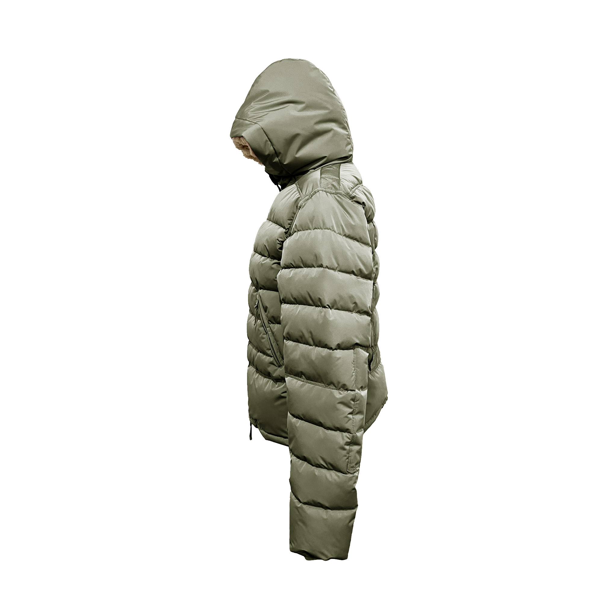 CLU Steppjacke mit Kapuze light olive