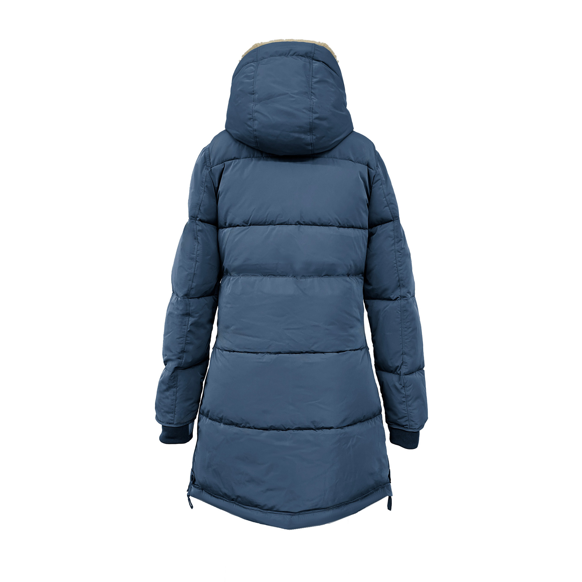 LUA Mantel midi Parka mit Kapuze blue