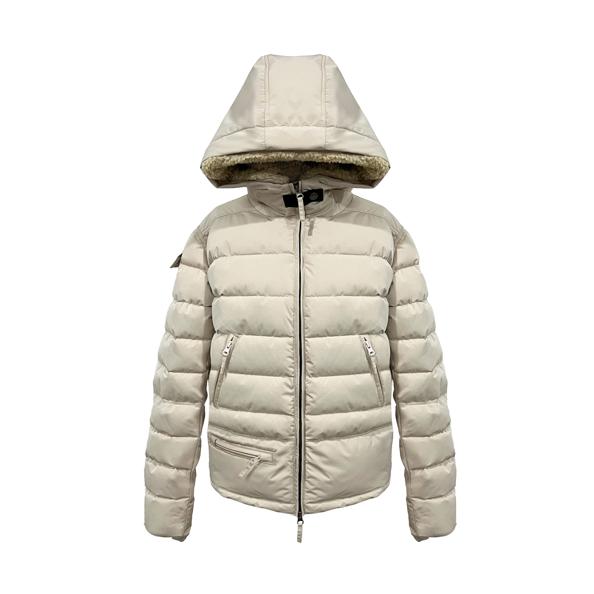 CLU Steppjacke mit Kapuze creme