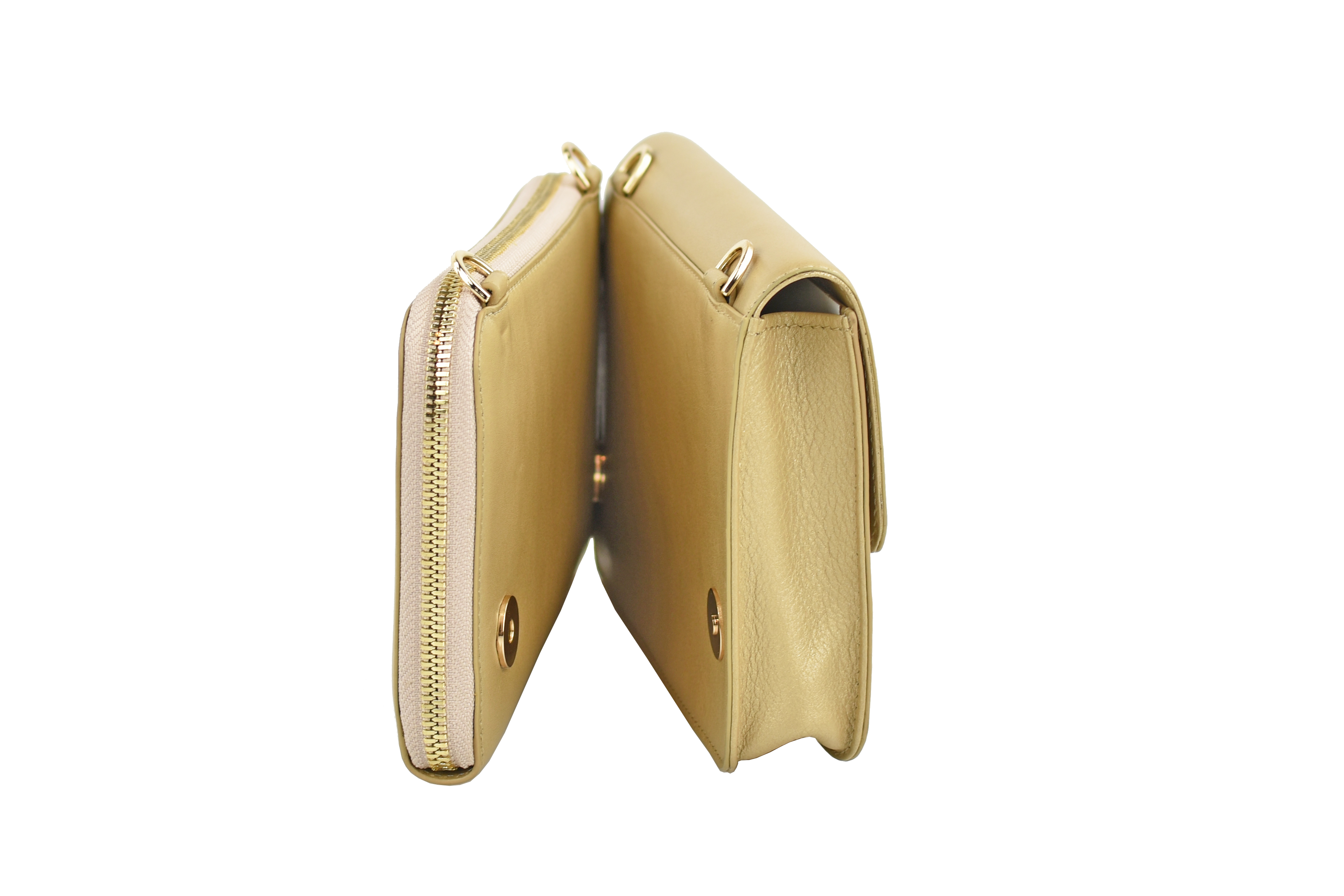 City 2IN1 N Handy- Geldbörsen- Tasche, light gold