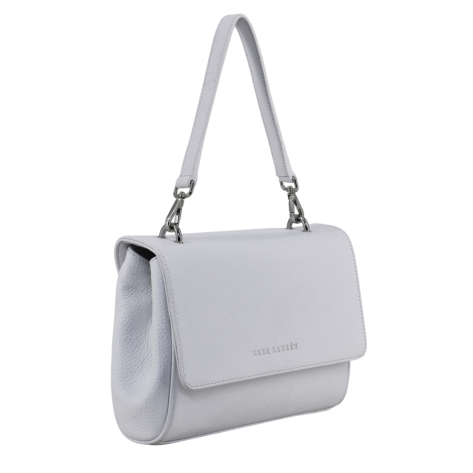 FLAPPY A Crossbody Überschlagtasche mit neuem Nylonriemen, white