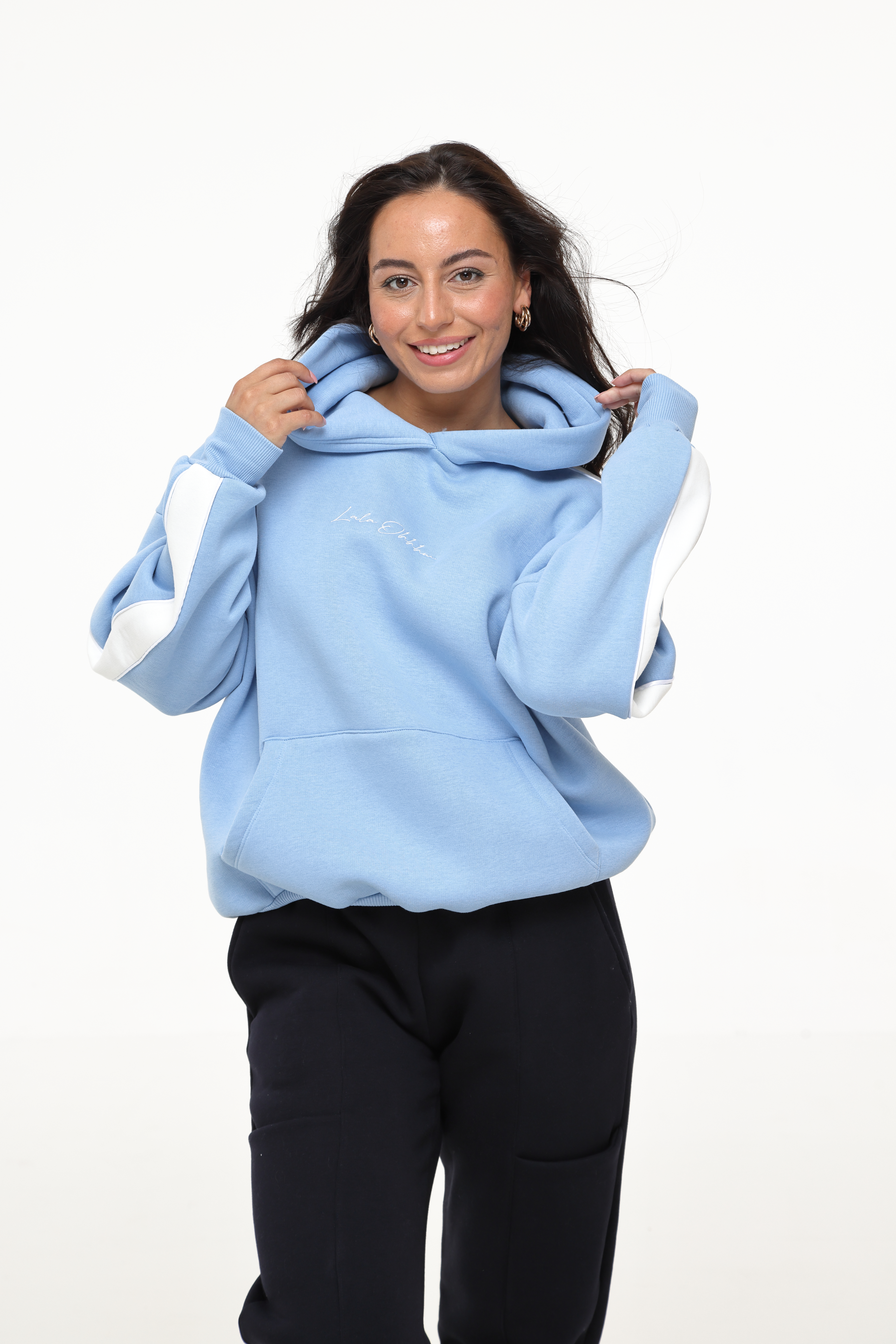 VINI Kapuzenpullover kuscheliger Hoodie, white/beige